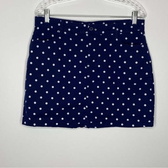 St. John's Bay Navy Blue Polka Dot Skort - Picture 1 of 11